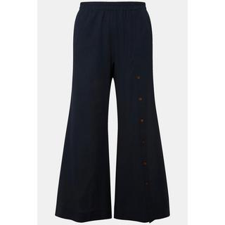 Ulla Popken  Pantalon palazzo en lin mélangé. Taille élastique et jambes larges 