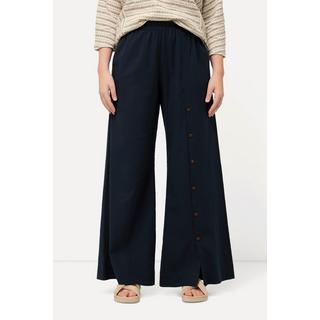 Ulla Popken  Pantalon palazzo en lin mélangé. Taille élastique et jambes larges 