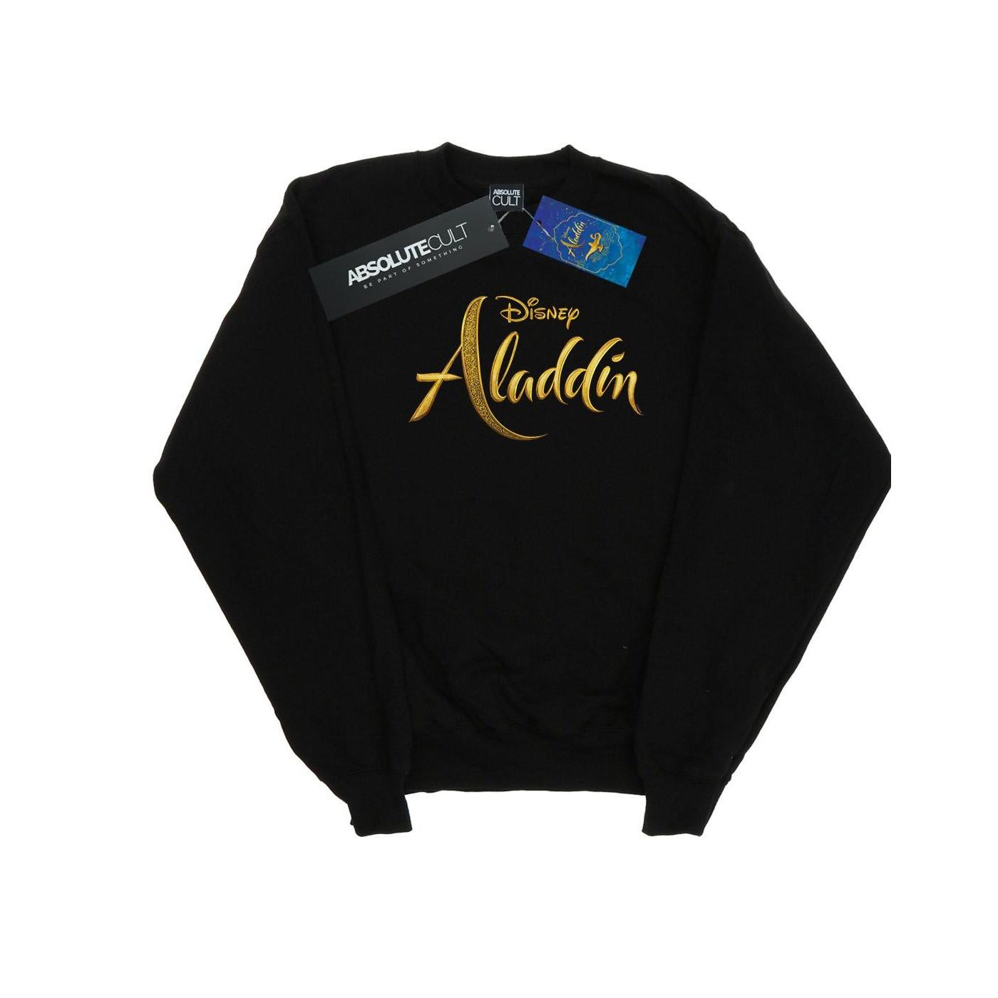 Image of Aladdin Movie Logo Sweatshirt Unisex Schwarz 116