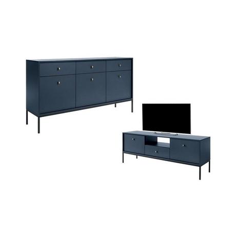 Vente-unique  Set credenza e mobile TV Soggiorno moderno - BOGDAN 