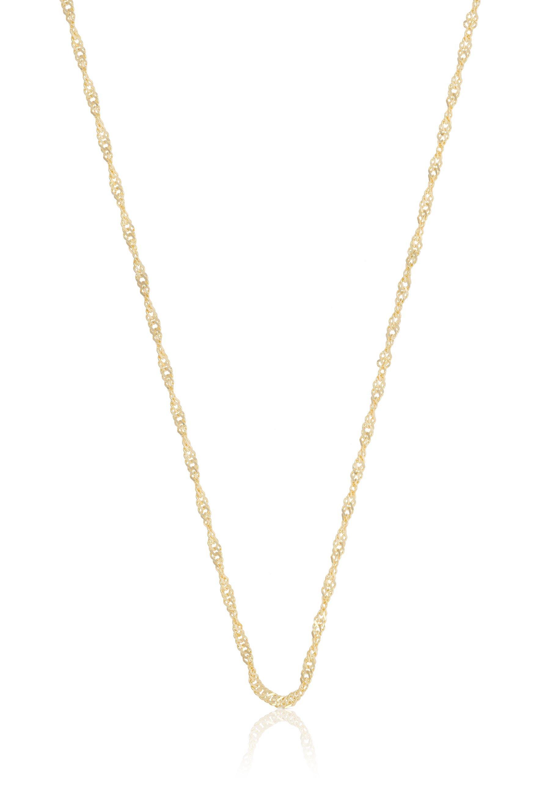 MUAU Schmuck  Collier Singapur Gelbgold 750, 1.5mm, 38cm 