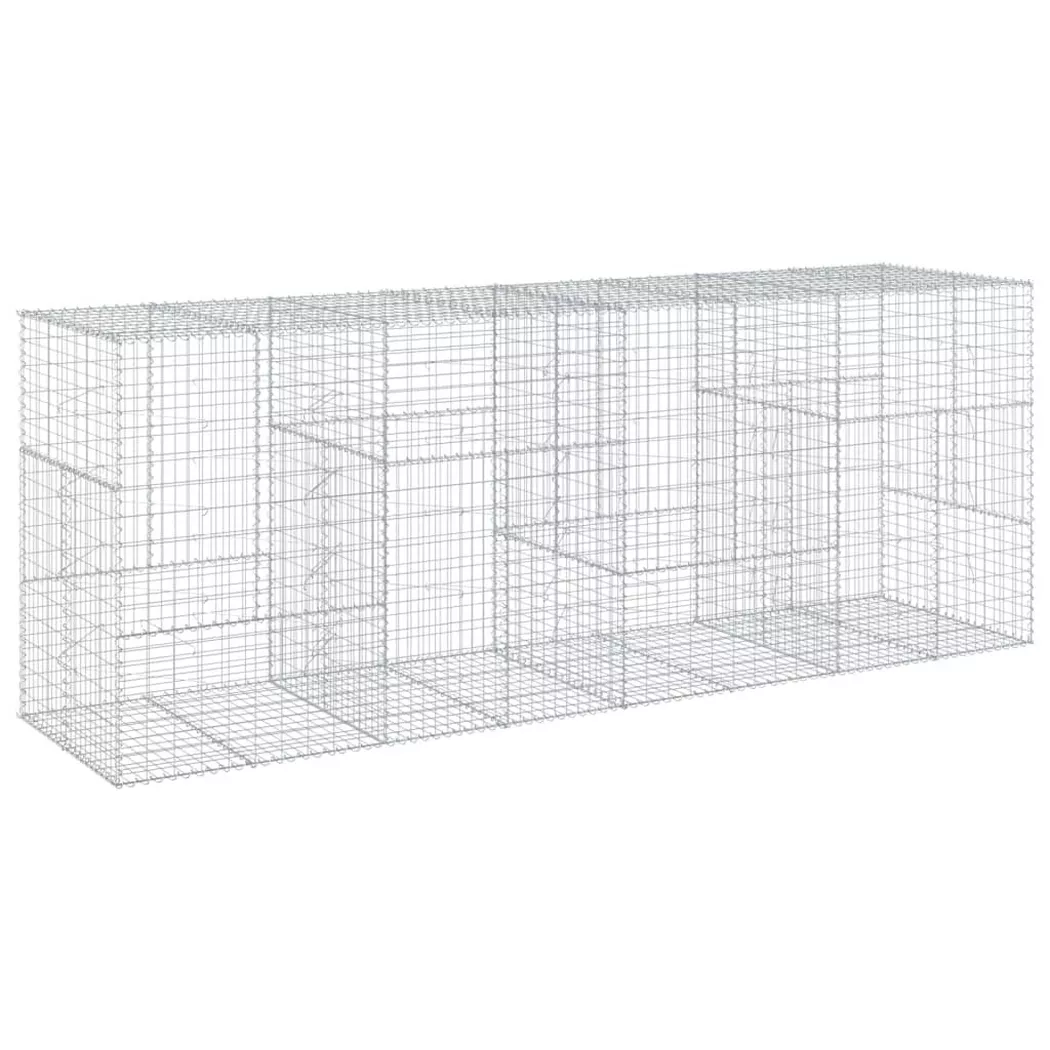 VidaXL - Panier gabion fer, One Size, Argent
