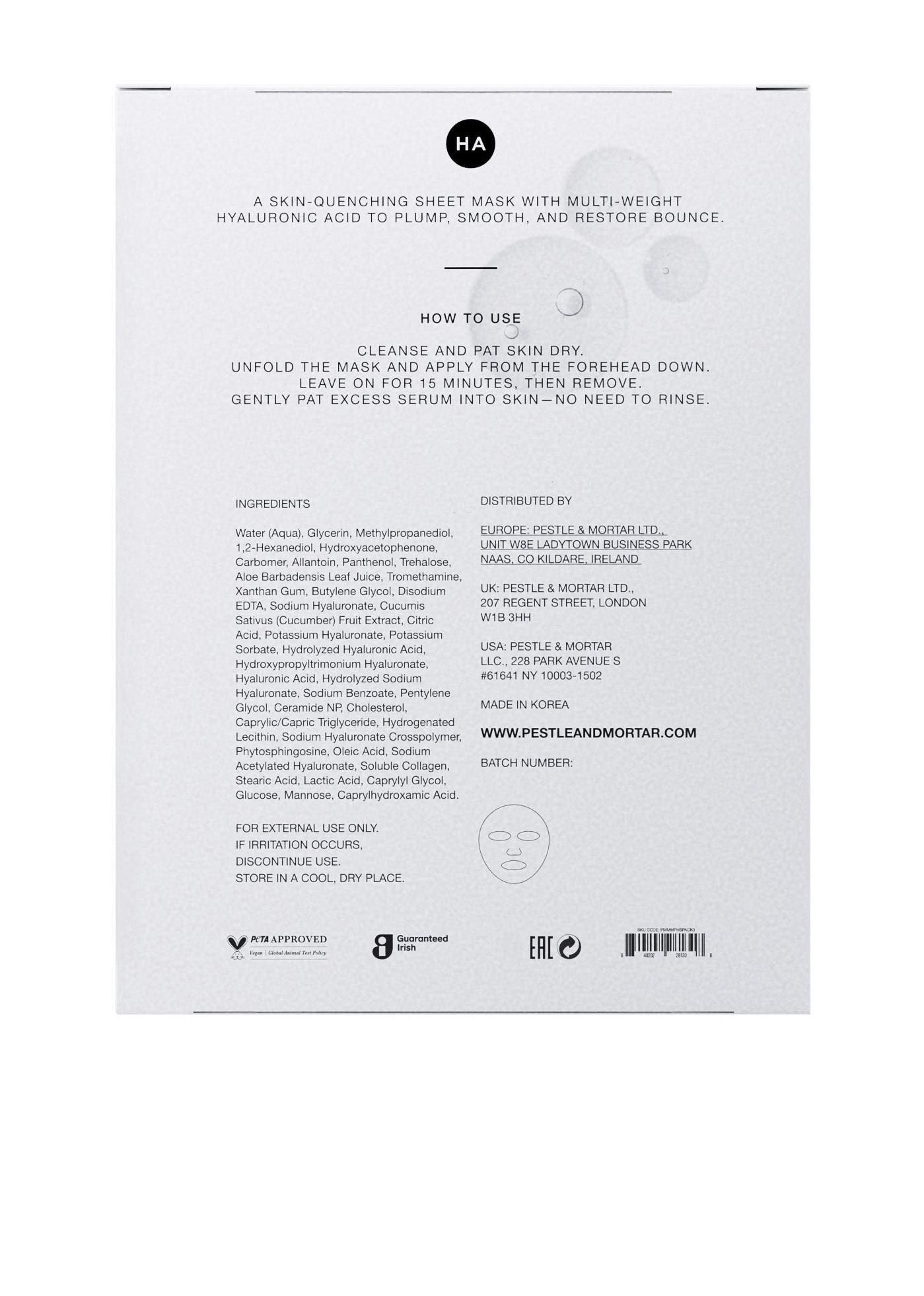 Pestle & Mortar  Tuchmaske Pure Hyaluronic Sheet Mask 