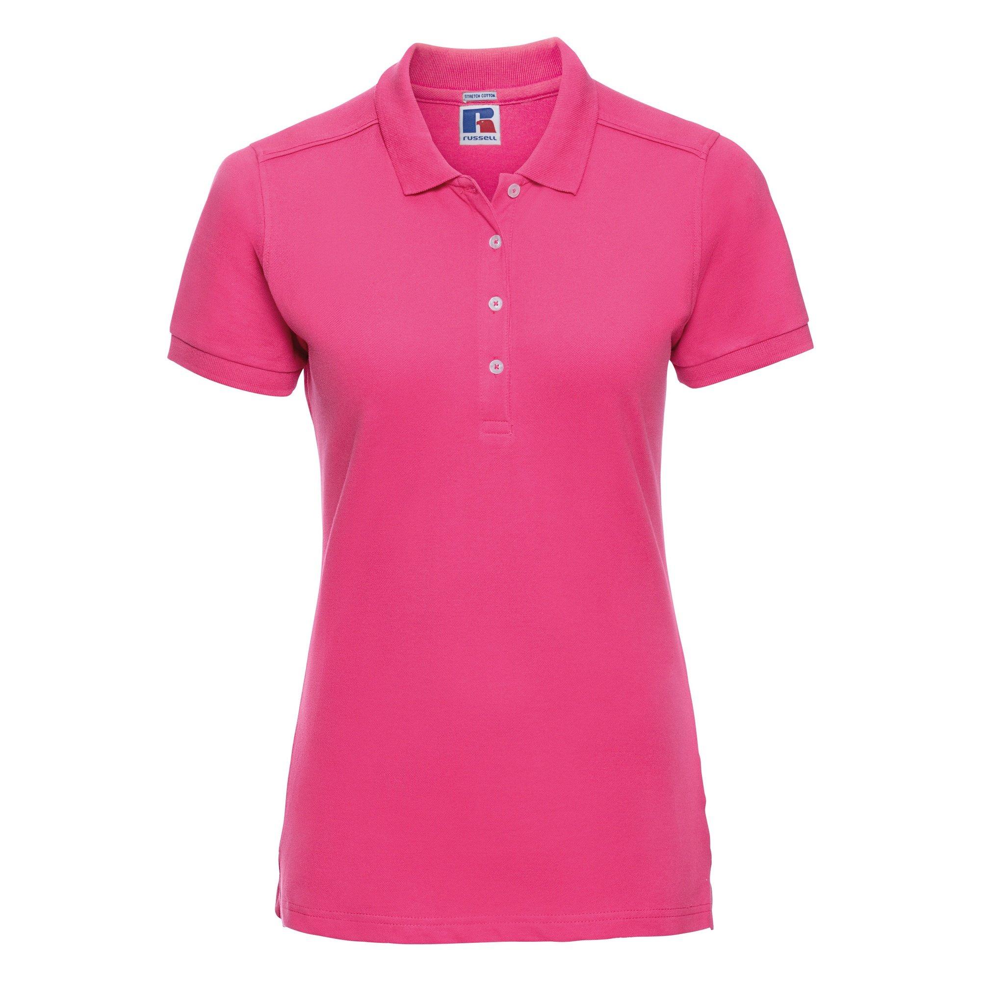 Image of Stretch Poloshirt, Kurzarm Damen Fuchsia XS