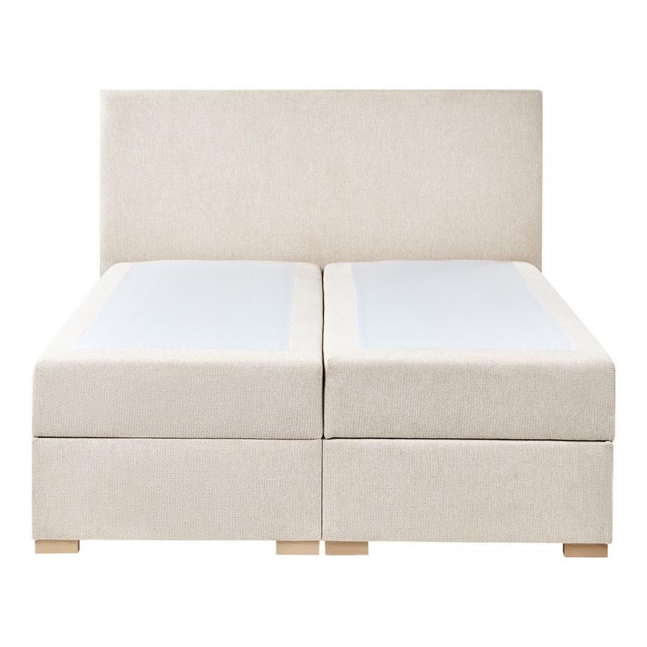 Beliani Lit boxspring avec rangement en Tissu Moderne MAJOR  