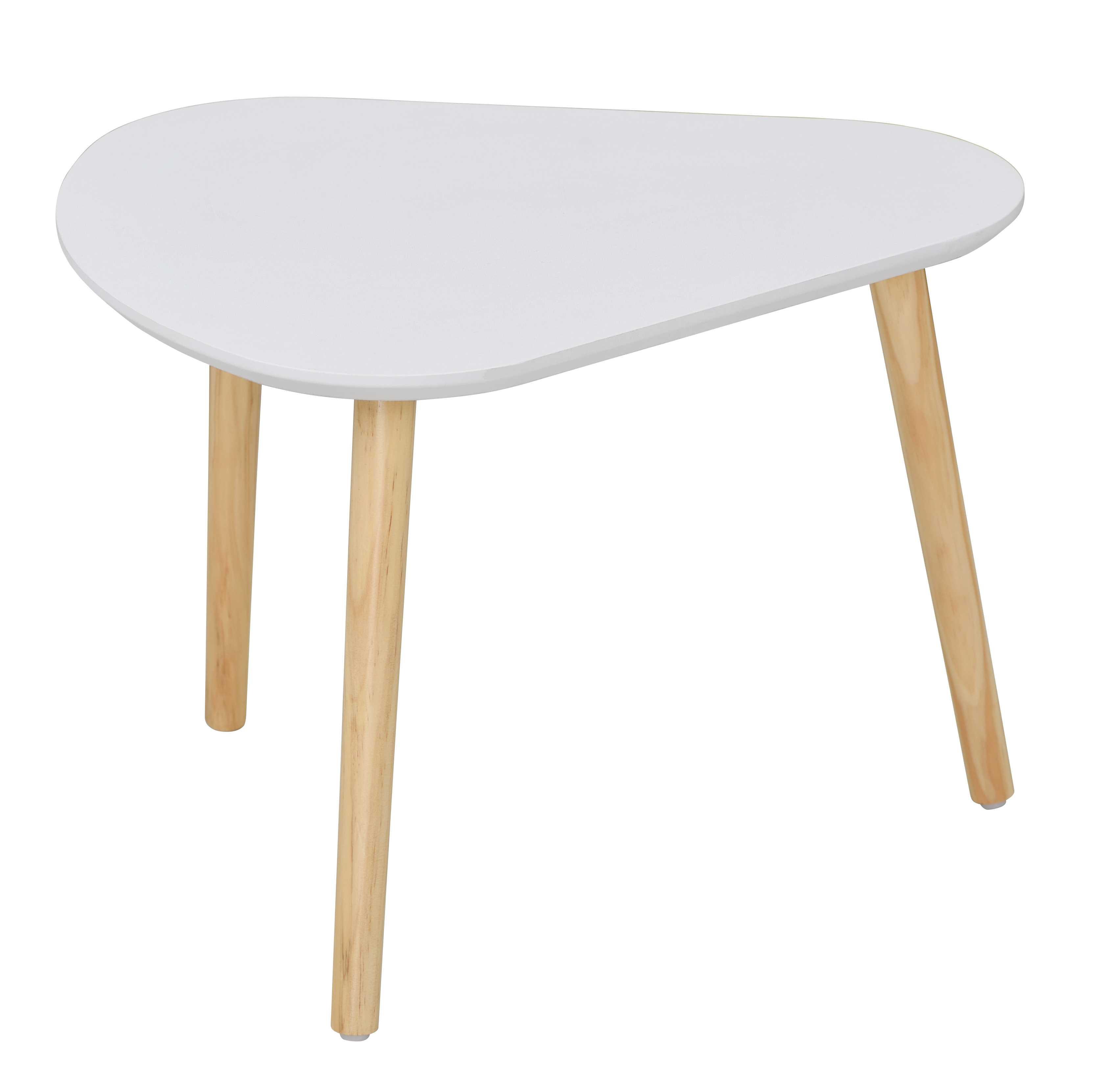 Calicosy Set de 3 Tables Gigognes Blanc et Bois  