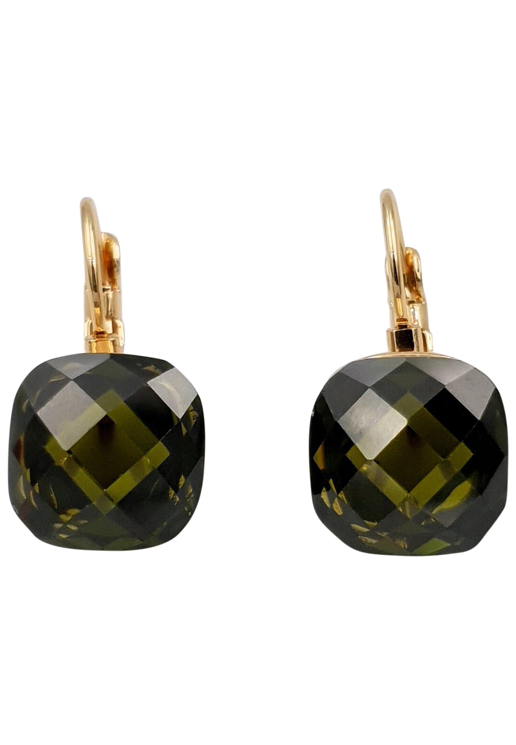 Image of Zeitlose Eleganz Ohrringe Unisex Olivegrün ONE SIZE