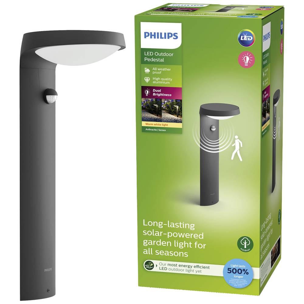 Philips Lighting Tyla Piedistallo Sensore IR a cella solare Ultra Efficiente LED 255lm IP44 Antracite  