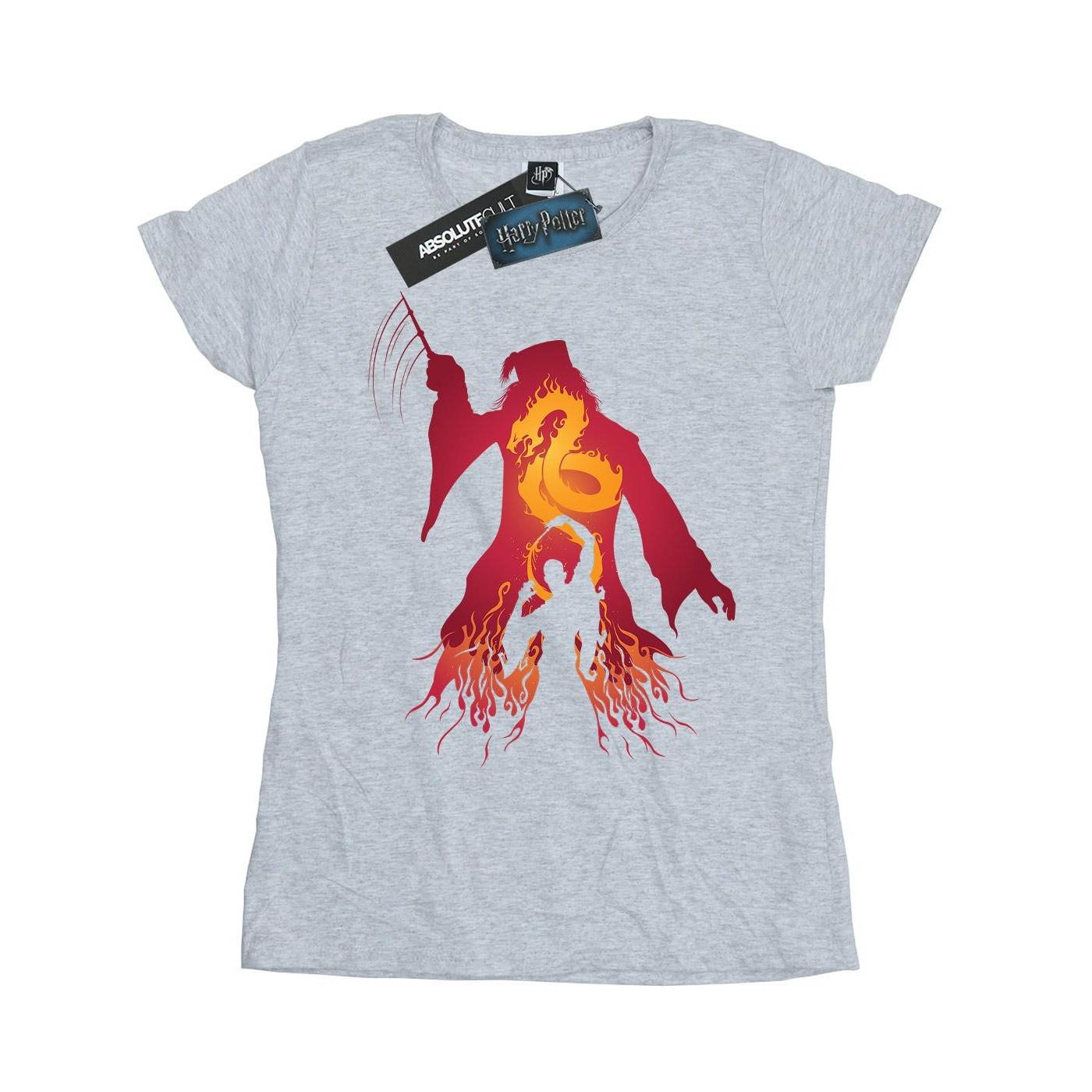 Image of Dumbledore Silhouette Tshirt Damen Grau L