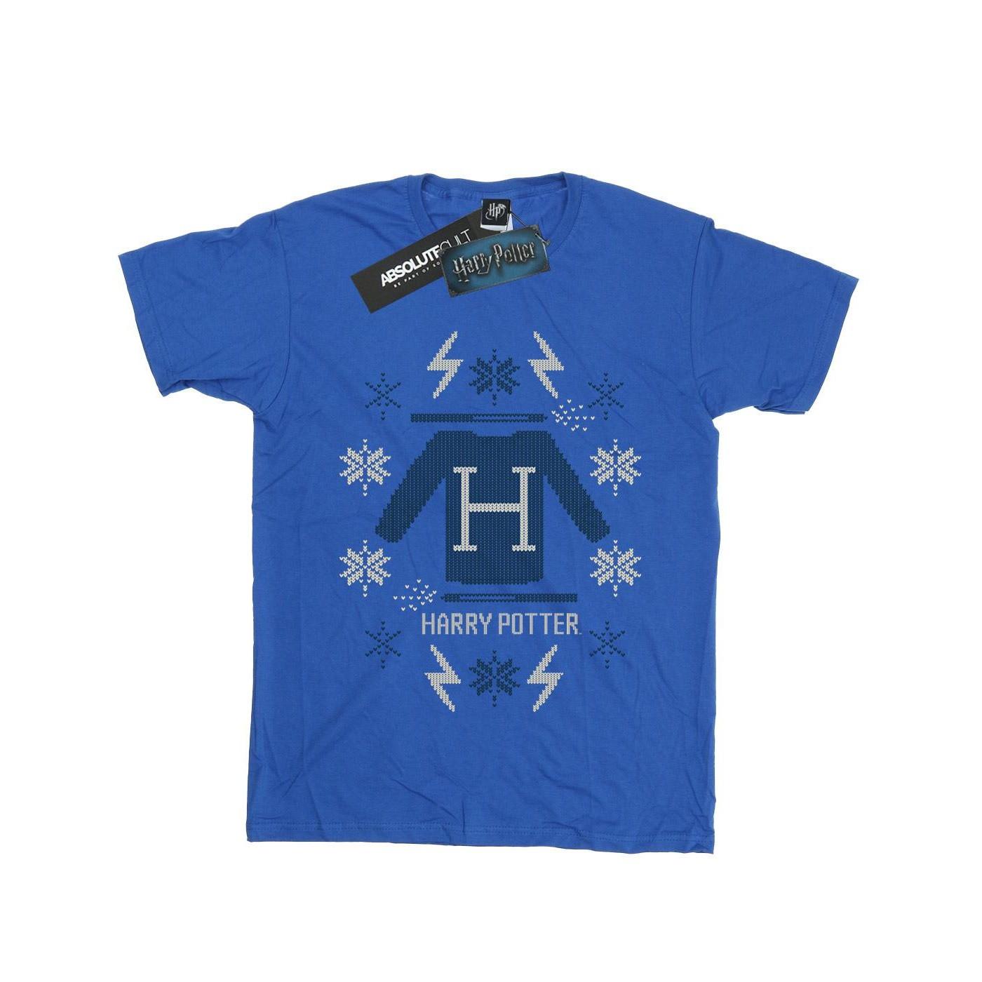 Image of Christmas Knit Tshirt Damen Königsblau XXL