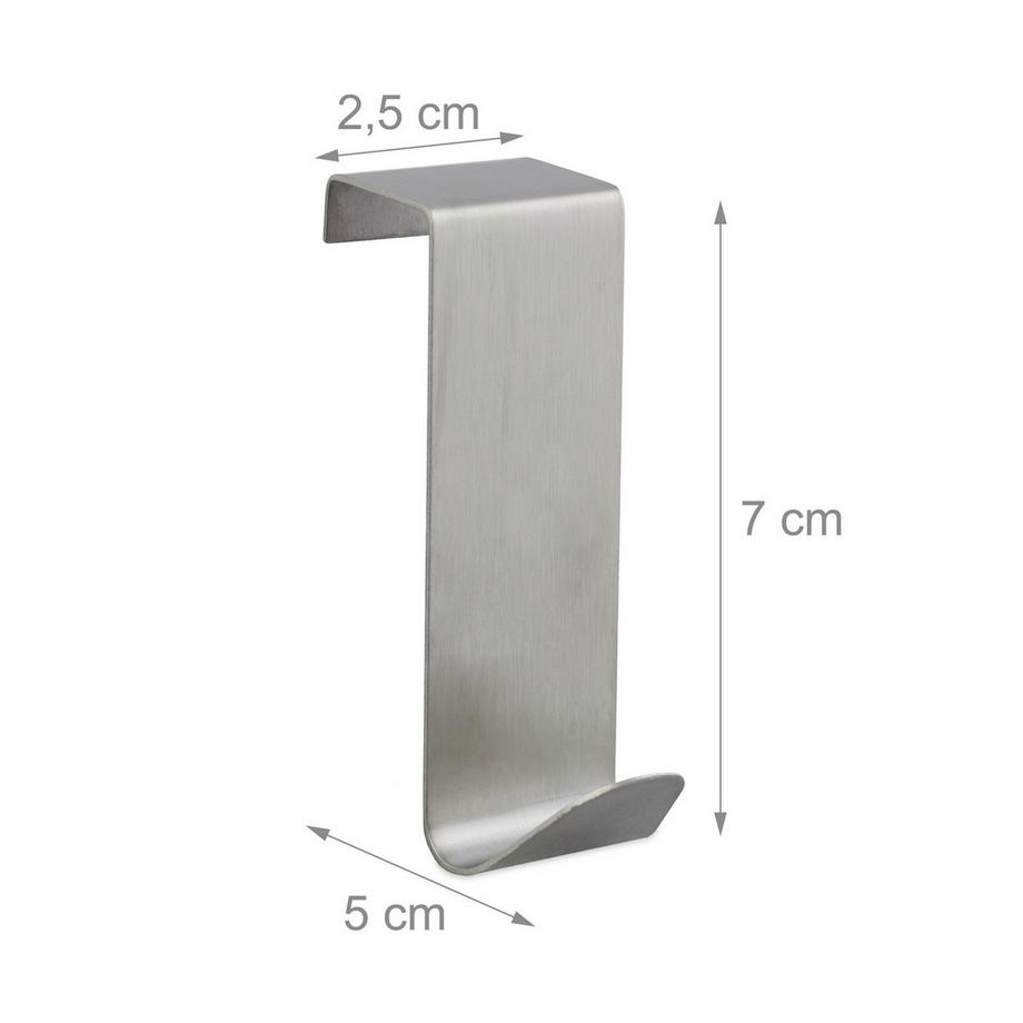 B2X Crochet de porte en acier inoxydable - 4 pièces  