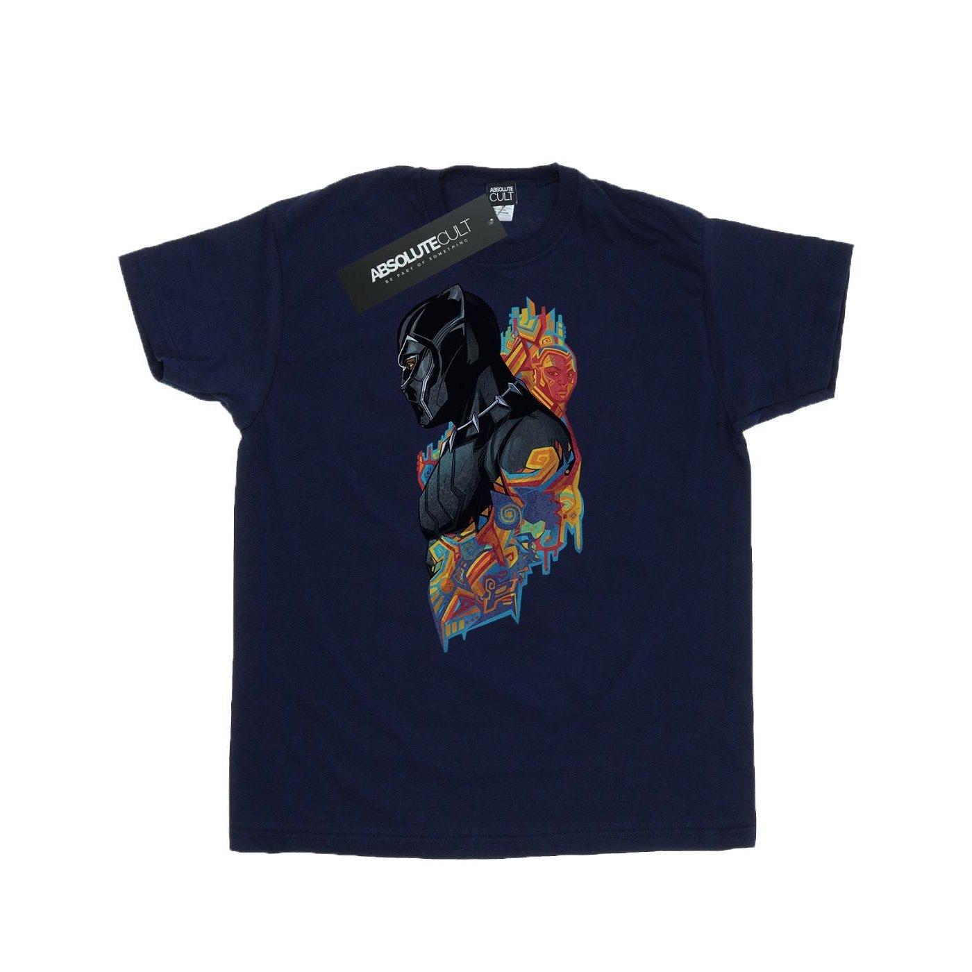 Image of Black Panther Profile Tshirt Herren Marine L