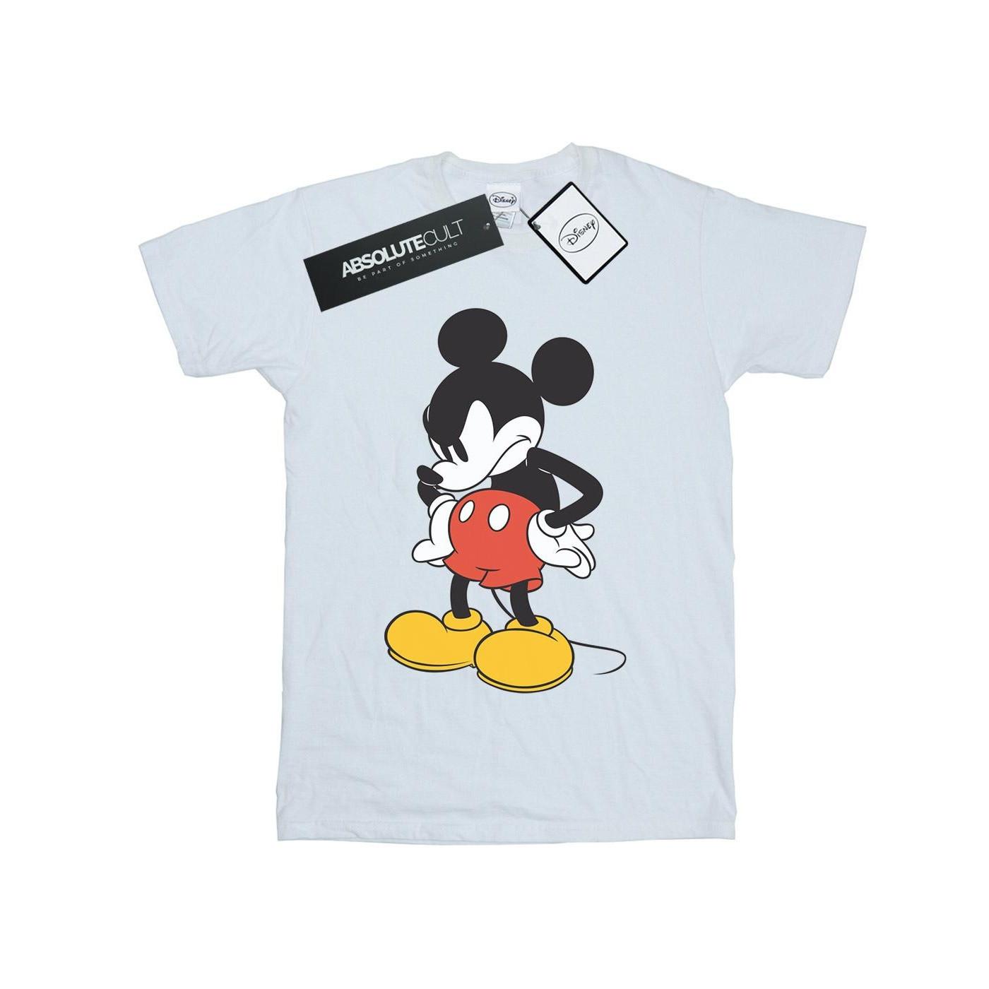 Image of Mickey Mouse Angry Look Down Tshirt Damen Weiss S