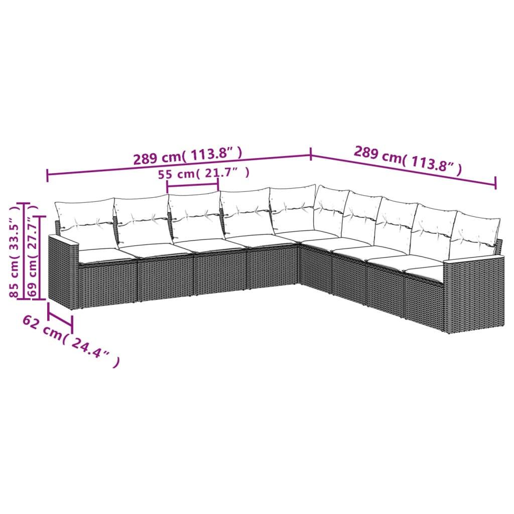 VidaXL Garten sofagarnitur poly-rattan  