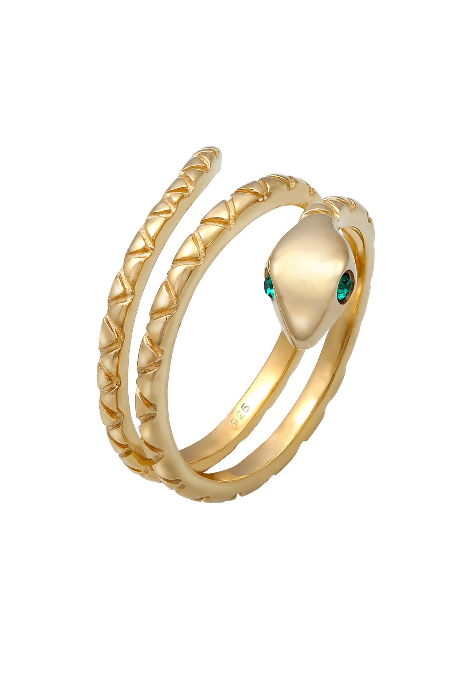 Image of Ring Schlangen Design Kristall Damen Gold 48mm