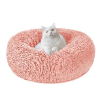 Lit pour chat Lit pour chien Fluffy Round - Donut Cuddly Cat Cushion Cat Basket Washable