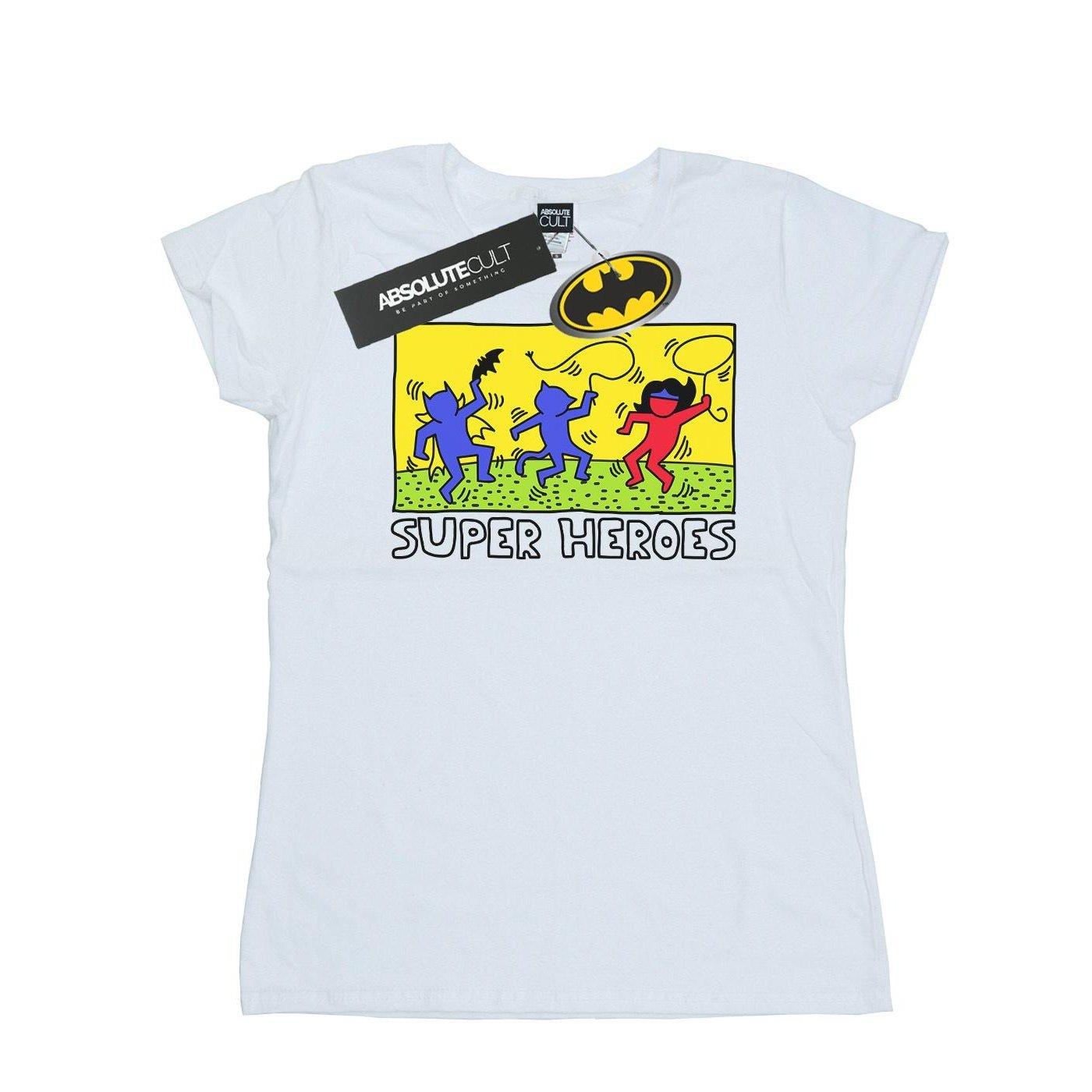 Image of Batman Pop Art Tshirt Damen Weiss S