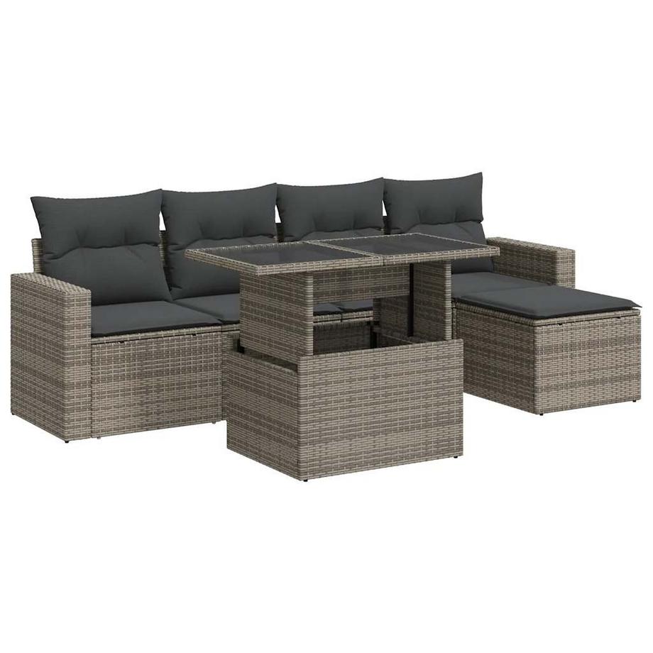 set di divani da giardino Polirattan