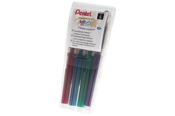 Pentel PENTEL Roller Hybrid Gel Grip 1.0mm K230M-4 rot, blau, grün, violett  
