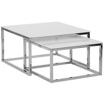 Lot de 2 tables basses en Verre de sécurité Moderne BREA
