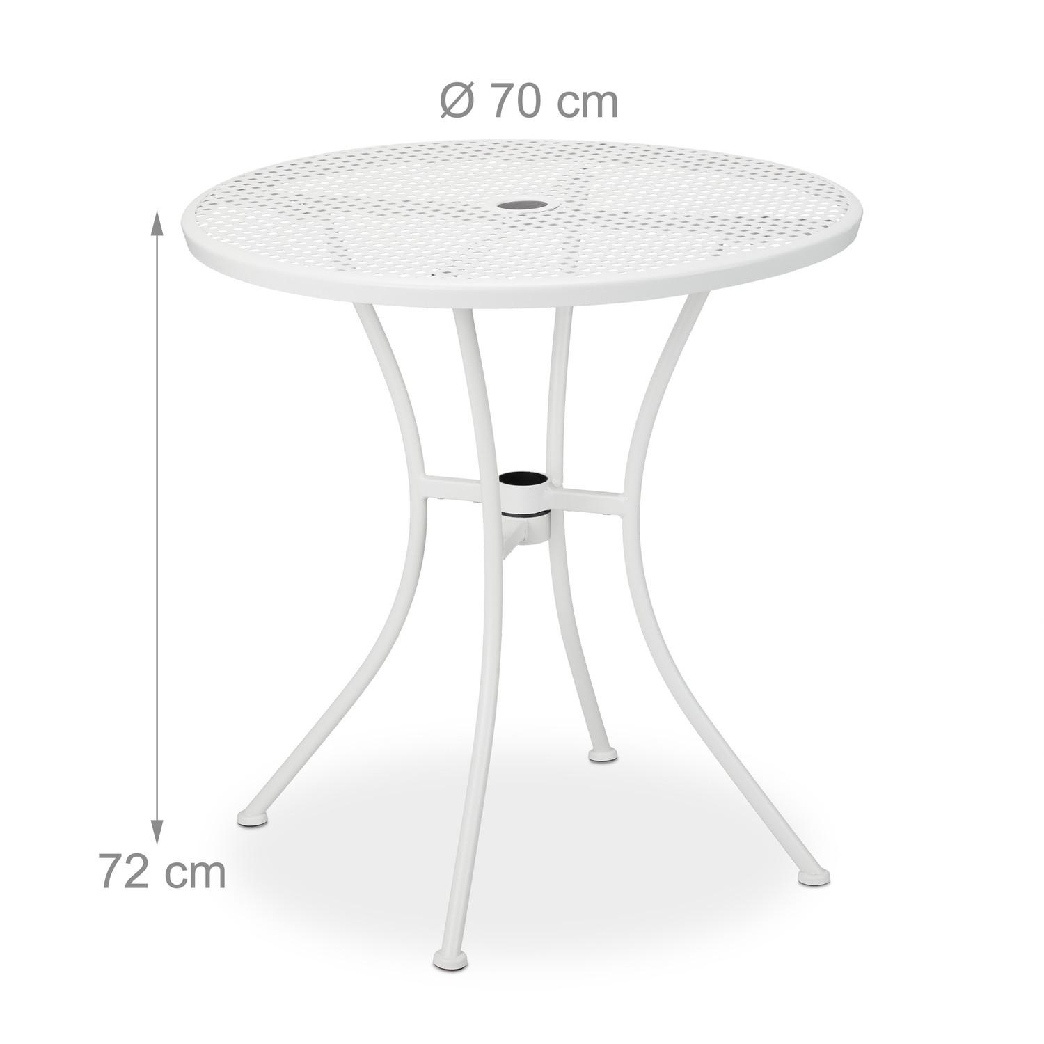 Northix Table de jardin avec trou pour parasol  