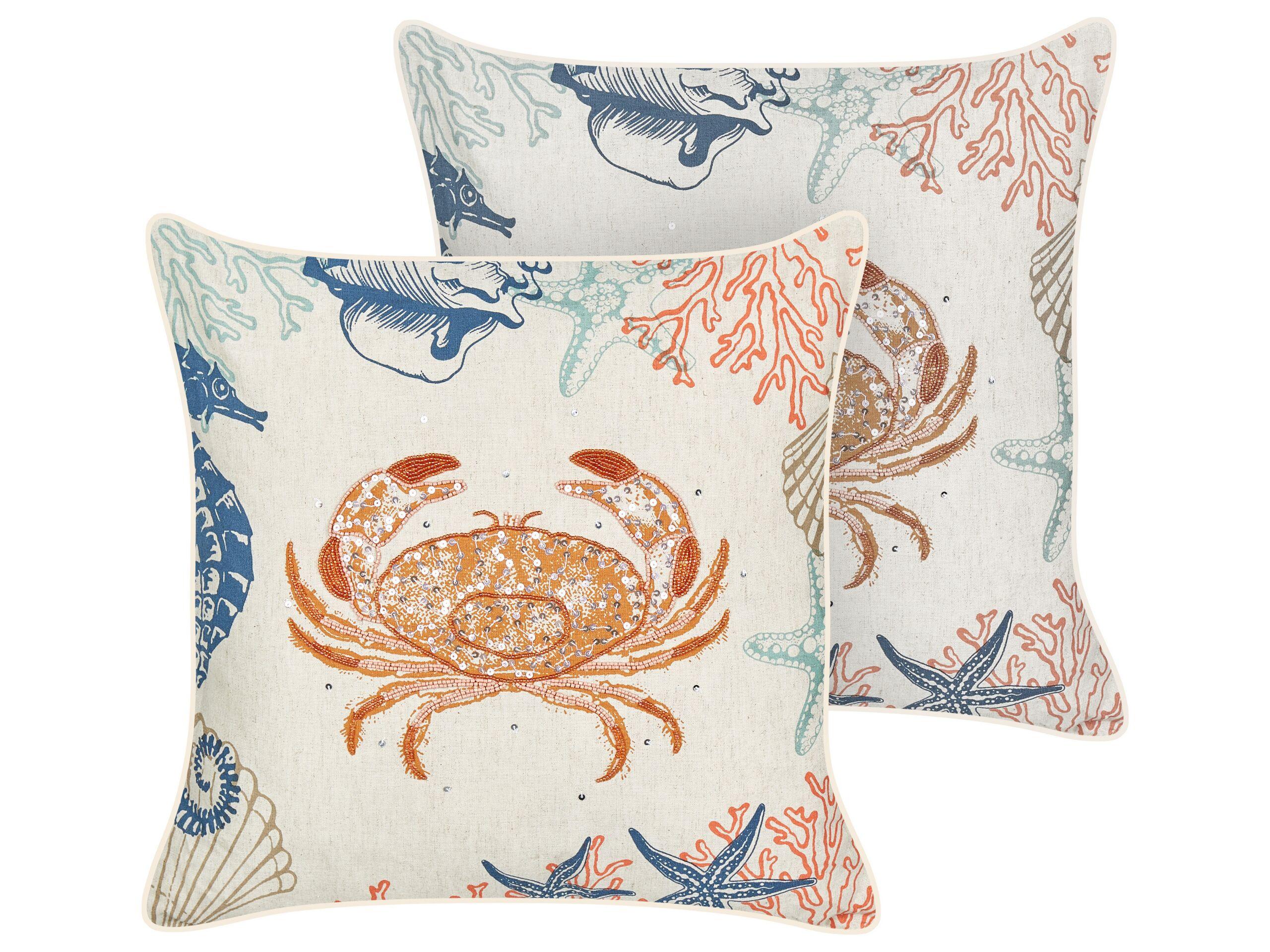 Image of Kissen 2er Set aus Leinen Modern SARGASSUM Kissen 2er Set aus Leinen Modern SARGASSUM