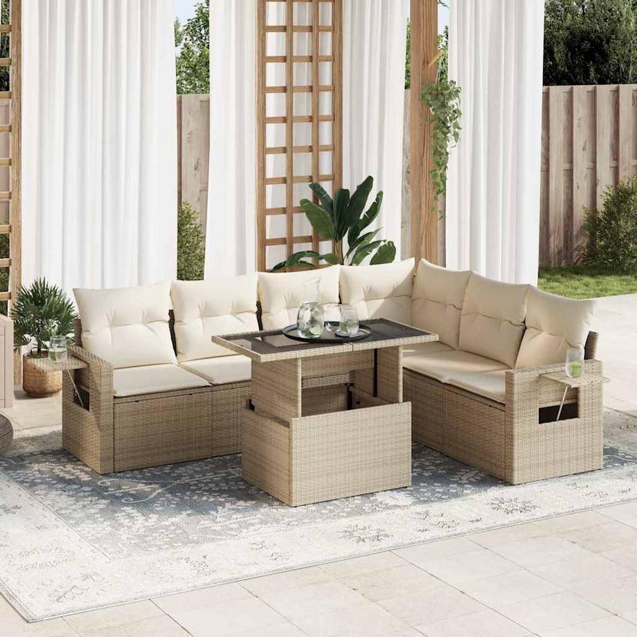 VidaXL Ensemble de canapés de jardin rotin synthétique  