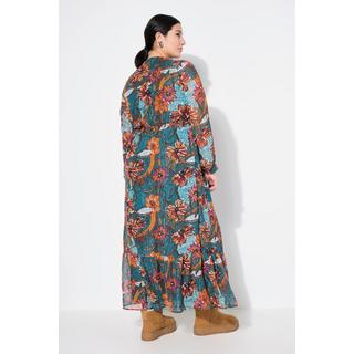 Studio Untold  Robe maxi#, silhouette en A, imprimé floral, effet cache-cœur 