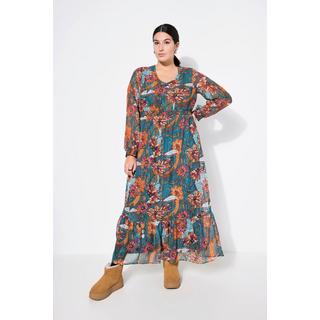 Studio Untold  Robe maxi#, silhouette en A, imprimé floral, effet cache-cœur 