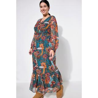 Studio Untold  Robe maxi#, silhouette en A, imprimé floral, effet cache-cœur 