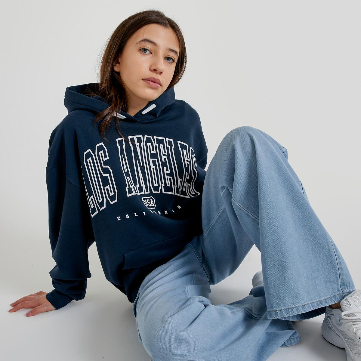 Image of Obersized-kapuzensweatshirt Mädchen Blau XXXS