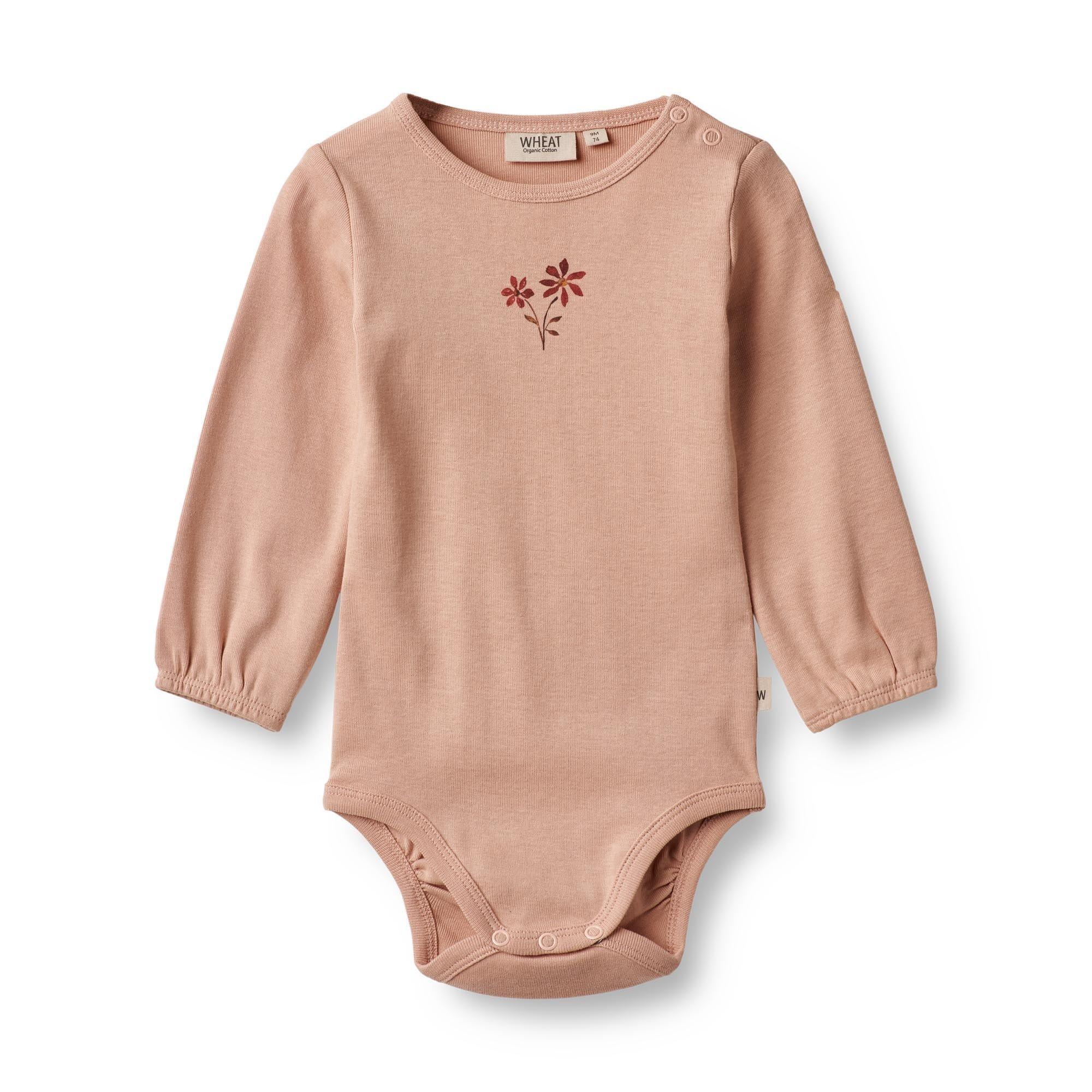 Image of Baby Body Blumen Unisex Rosa 80