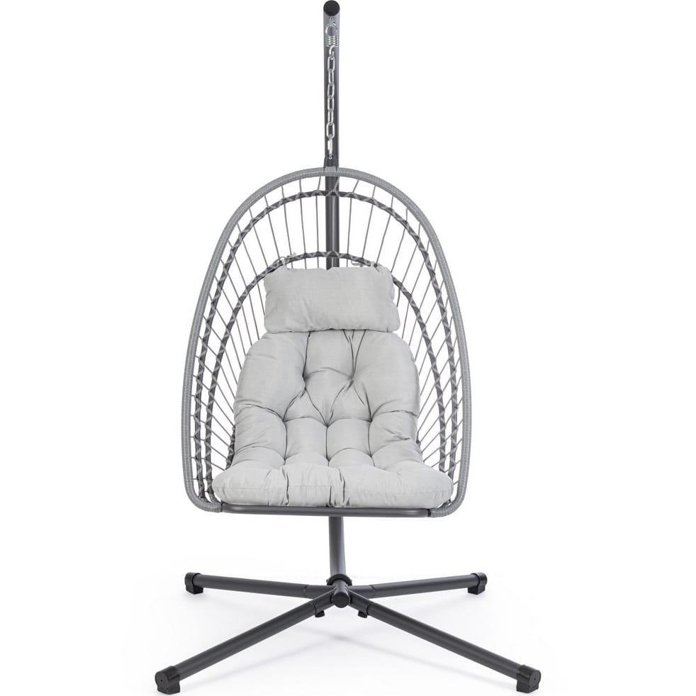 mutoni Chaise suspendue Errol pliable gris  