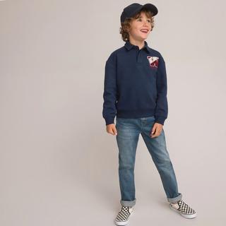 La Redoute Collections  Sweatshirt mit Polokragen und Frottee-Motiv 