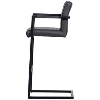 mutoni Chaise de bar Abe simili cuir anthracite  