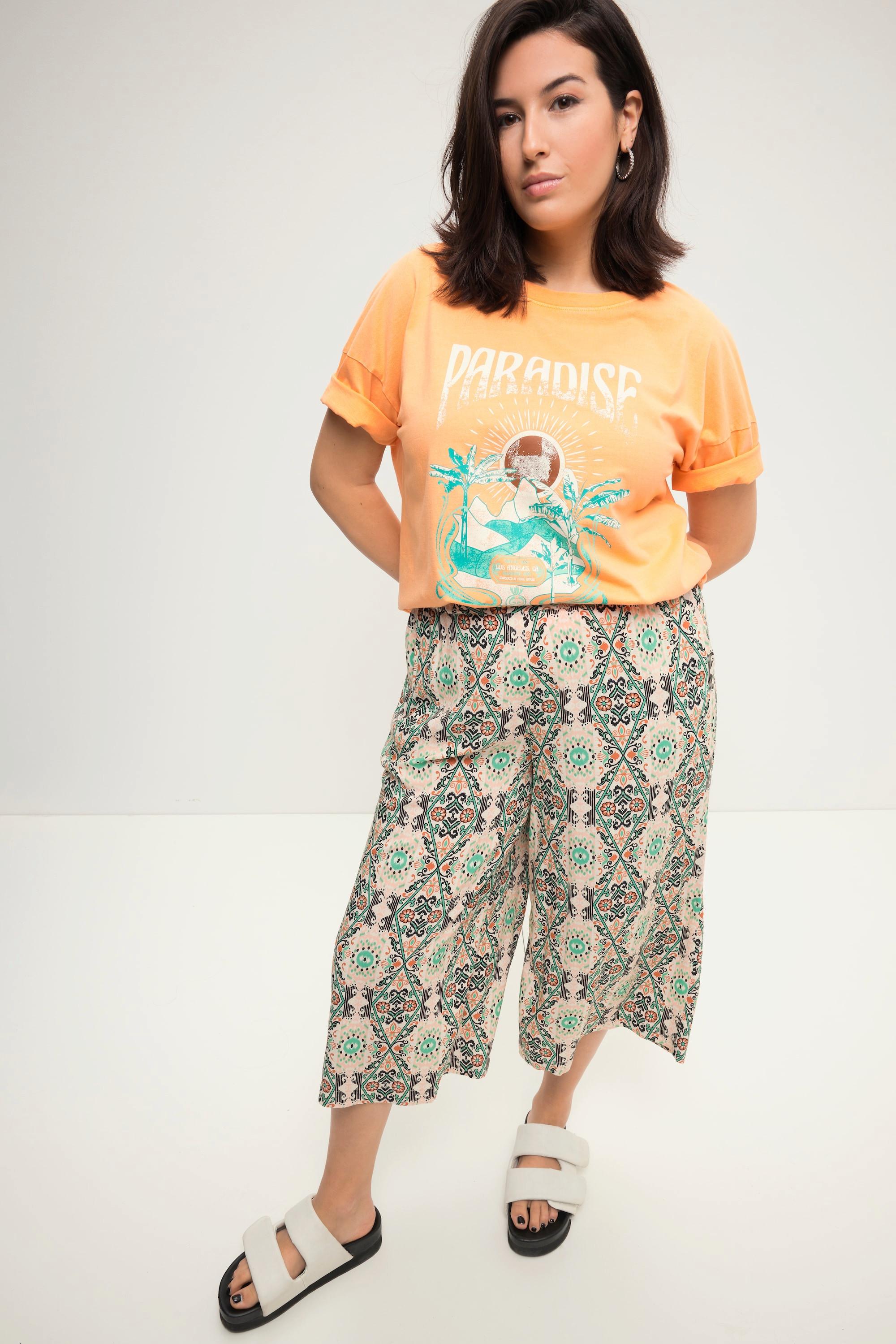 Studio Untold  T-shirt oversized à manches courtes et col rond. Look vintage et imprimé XL 