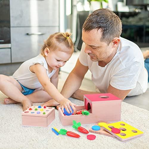 Activity-board  Jouet en bois Jouet de motricité pour bébé Permanence des objets Jeu de tri Puzzle en bois pour enfants 