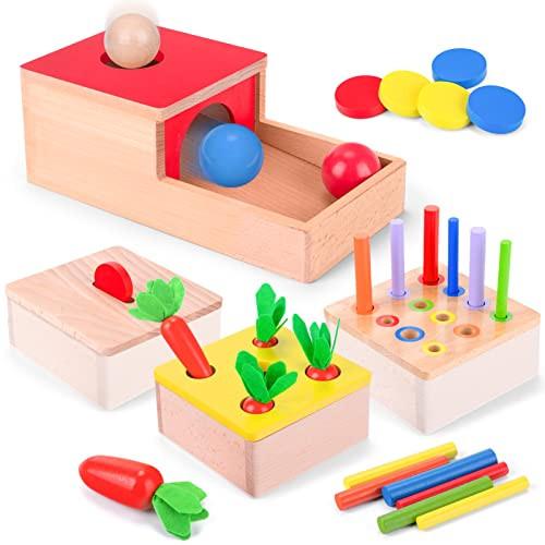 Activity-board  Jouet en bois Jouet de motricité pour bébé Permanence des objets Jeu de tri Puzzle en bois pour enfants 