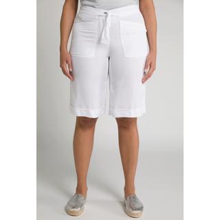 Ulla Popken  Short, jambe large et droite, ceinture confort, lyocell 