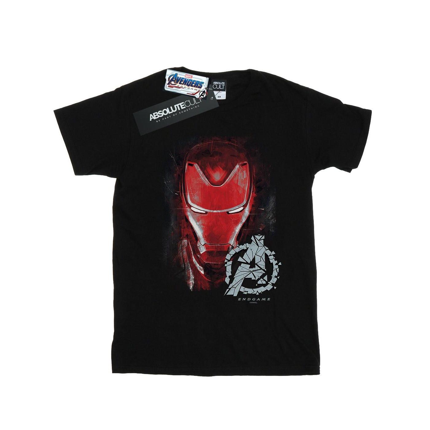 Image of Avengers Endgame Iron Man Brushed Tshirt Damen Schwarz M