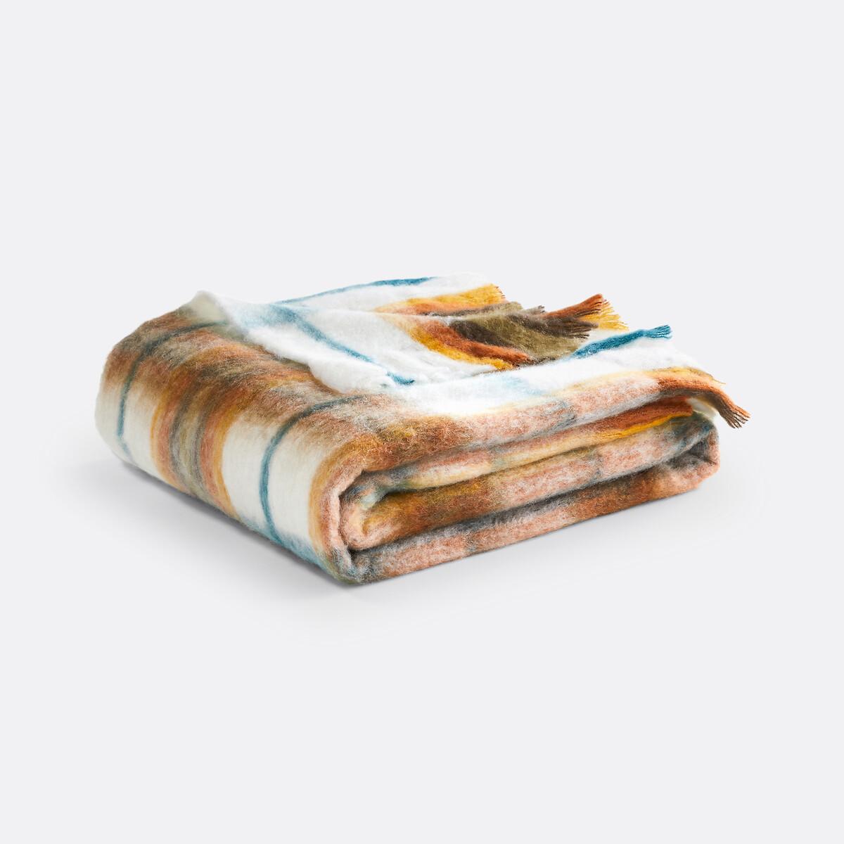 La Redoute Intérieurs Armand Karierte Decke mit Fransen  