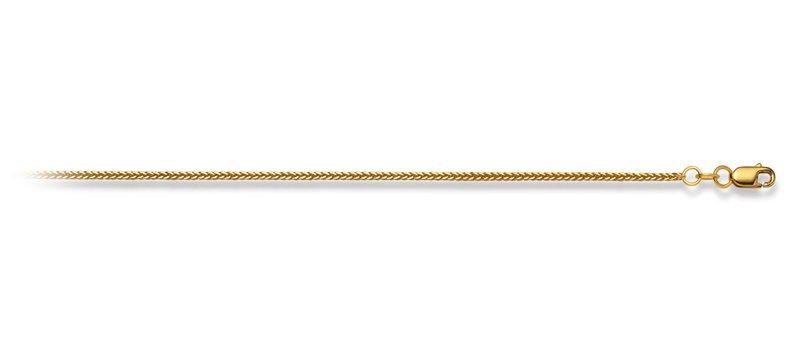 Collier Fuchsschwanz Gelbgold 750, 1mm, 40cm Unisex Gelbgold 40cm