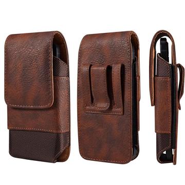 Borsa da cintura in pelle e nylon nero / M
