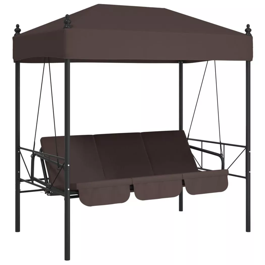 VidaXL - dondolo da giardino Acciaio, One Size, Marrone
