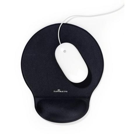 DURABLE  Durable MOUSE PAD ERGOTOP GEL - 5748 Tappetino per il mouse con inserto in gel per polso Nero (L x A x P) 260 x 26 x 23 