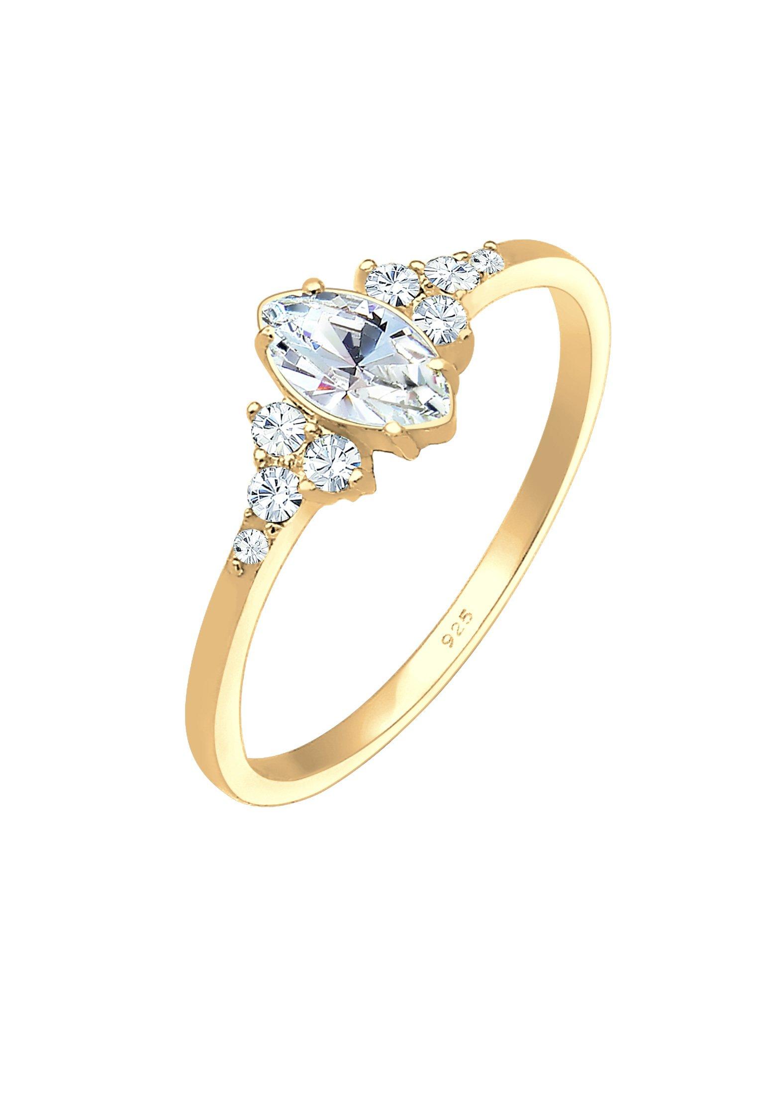 Image of Ring Marquise Kristalle Damen Gold 56mm