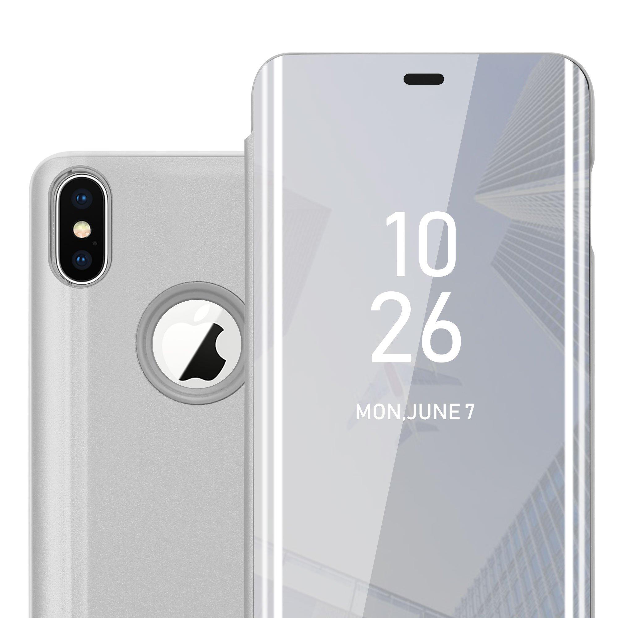 Image of Hülle für Apple iPhone XS MAX Spiegel Standfunktion 360 Grad Schutz