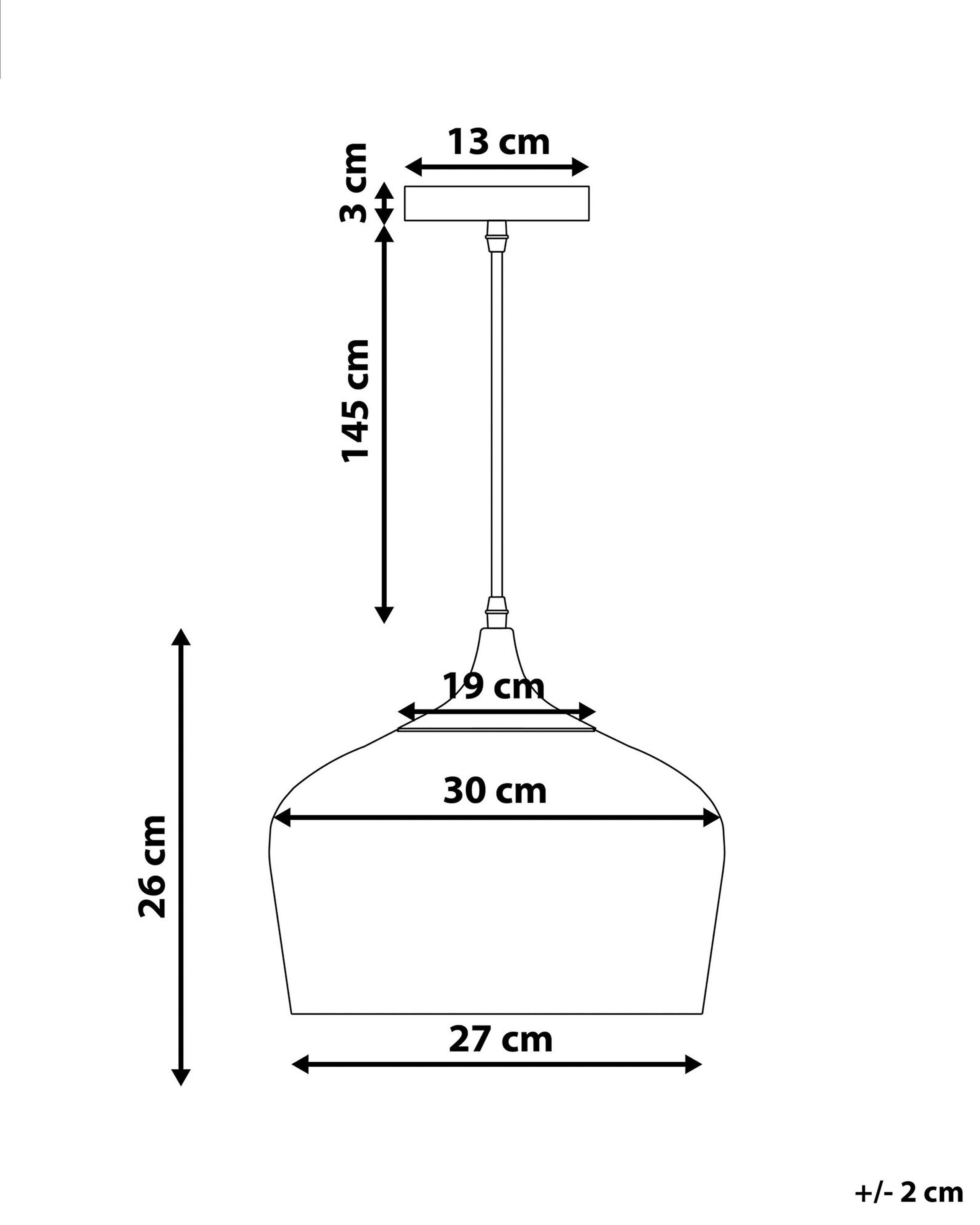 Beliani Lampe suspension en Aluminium Moderne ANGARA  