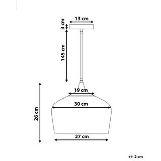 Beliani Lampe suspension en Aluminium Moderne ANGARA  