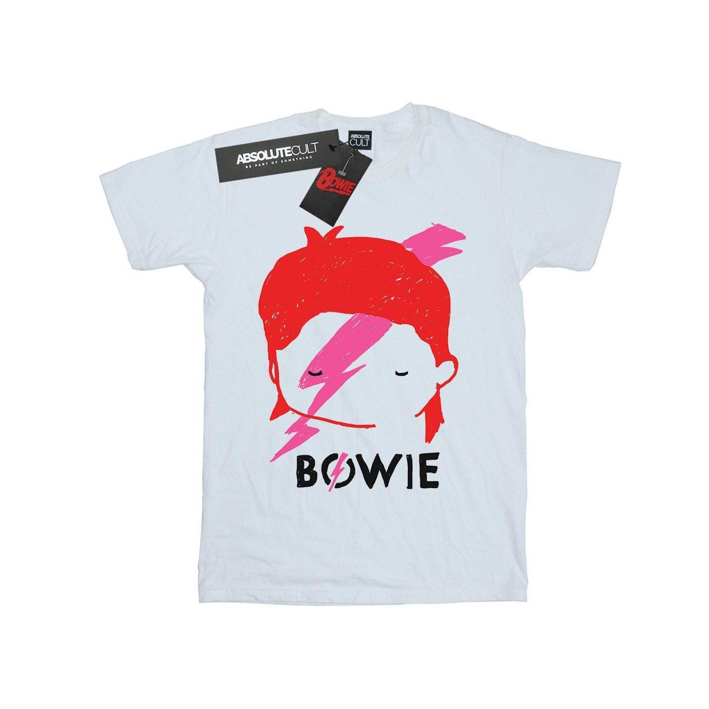 David Bowie  Tshirt LIGHTNING BOLT SKETCH 